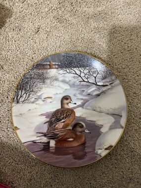 Knowles White Collector Plate "The American Wigeon"